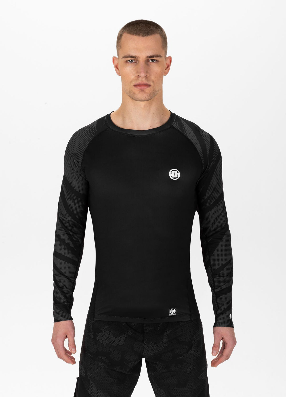 REMEN NOVI LOGO Black Longsleeve Rash guard