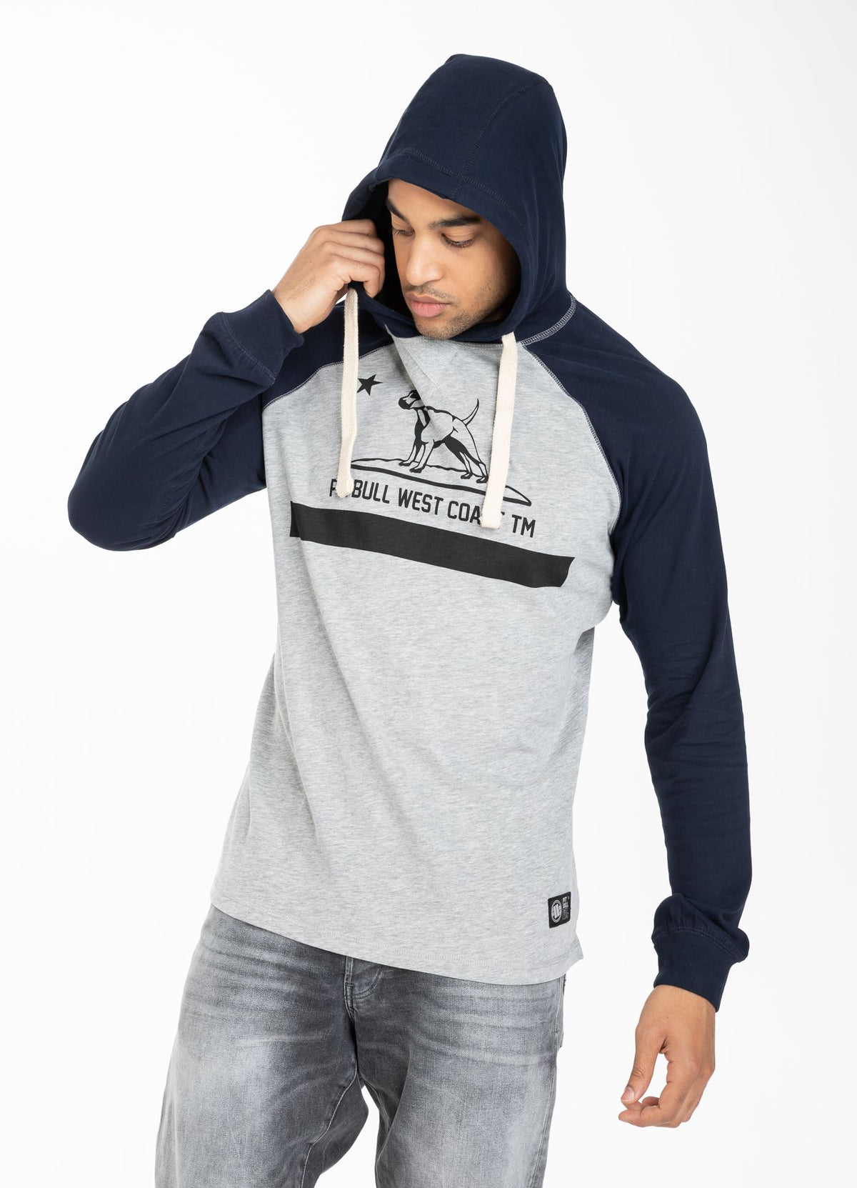 Hooded longsleeve Garment Washed Raglan California