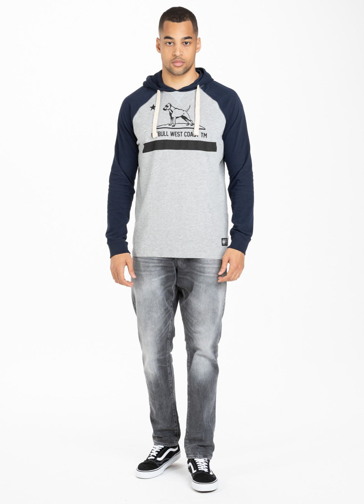 Hooded longsleeve Garment Washed Raglan California