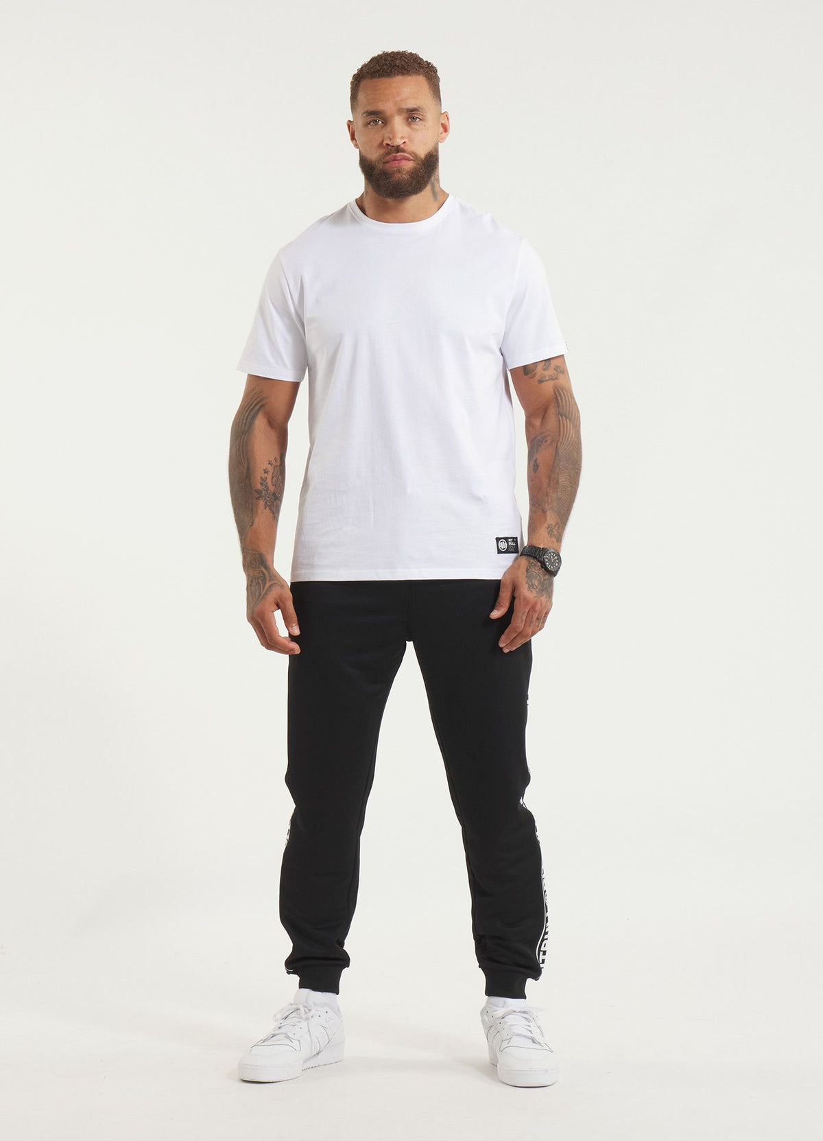 Men's Sweatpants Oldschool Tape Logo - Black