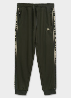 Men's Sweatpants Oldschool Tape Logo - Dark green