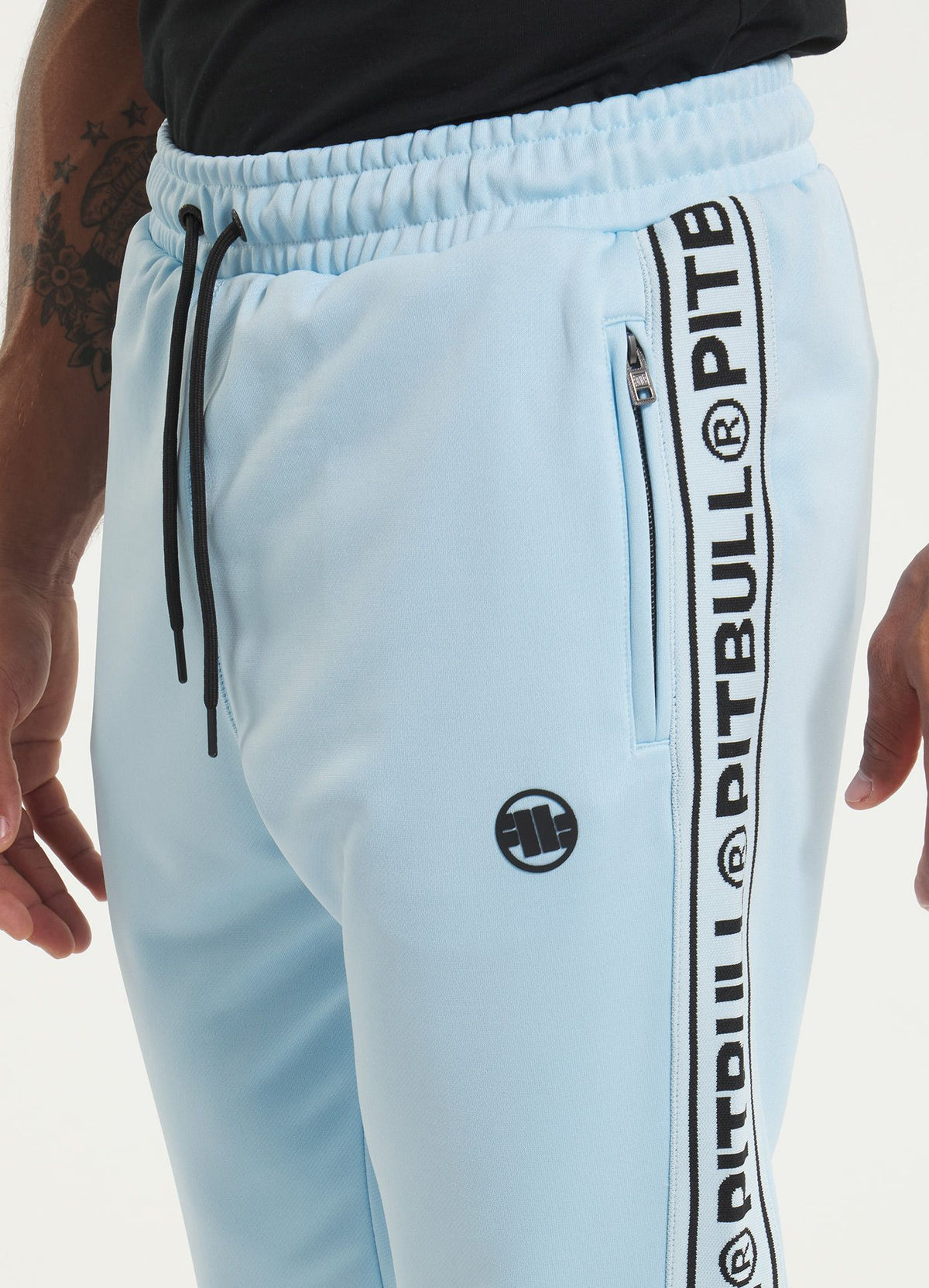 Men's Sweatpants Oldschool Tape Logo - Light blue