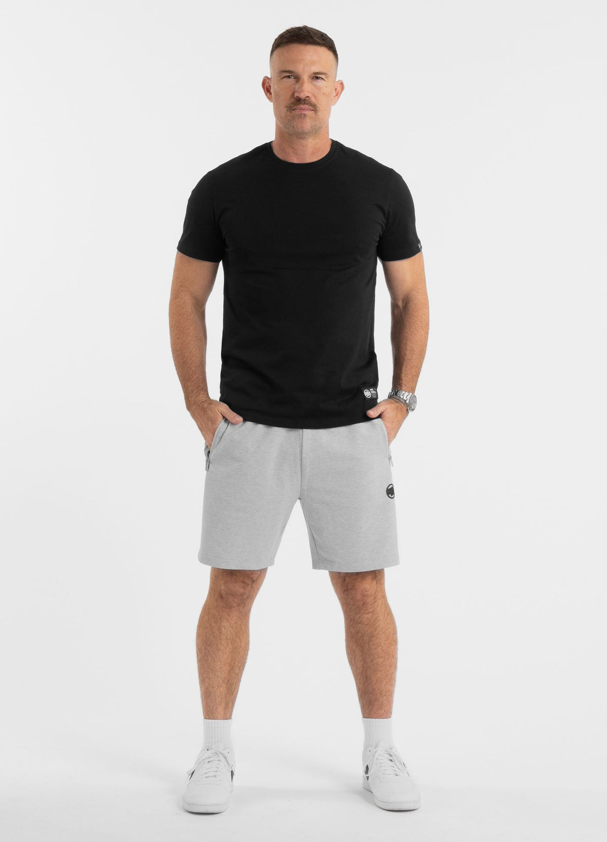 Men's sweat shorts NUGGET - Gray Melange