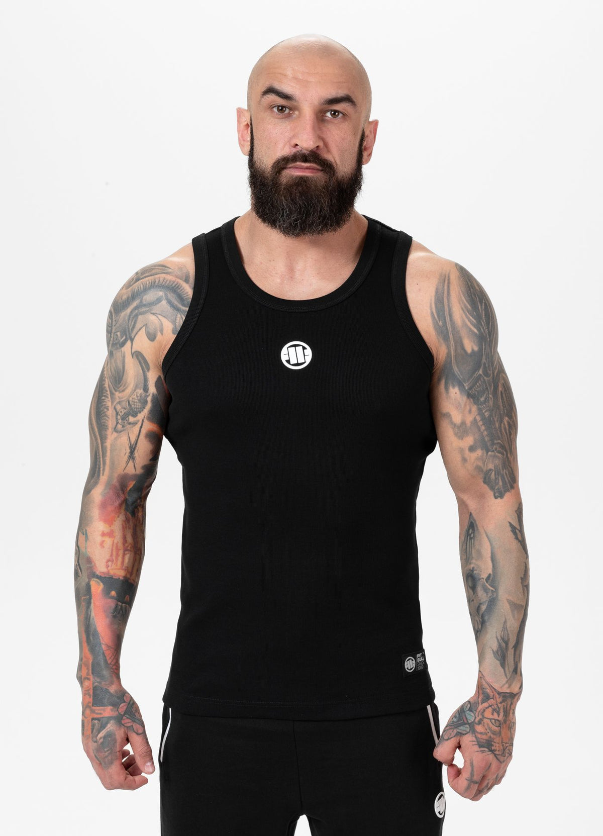 Men's Tank Top Rib SMALL LOGO - Black