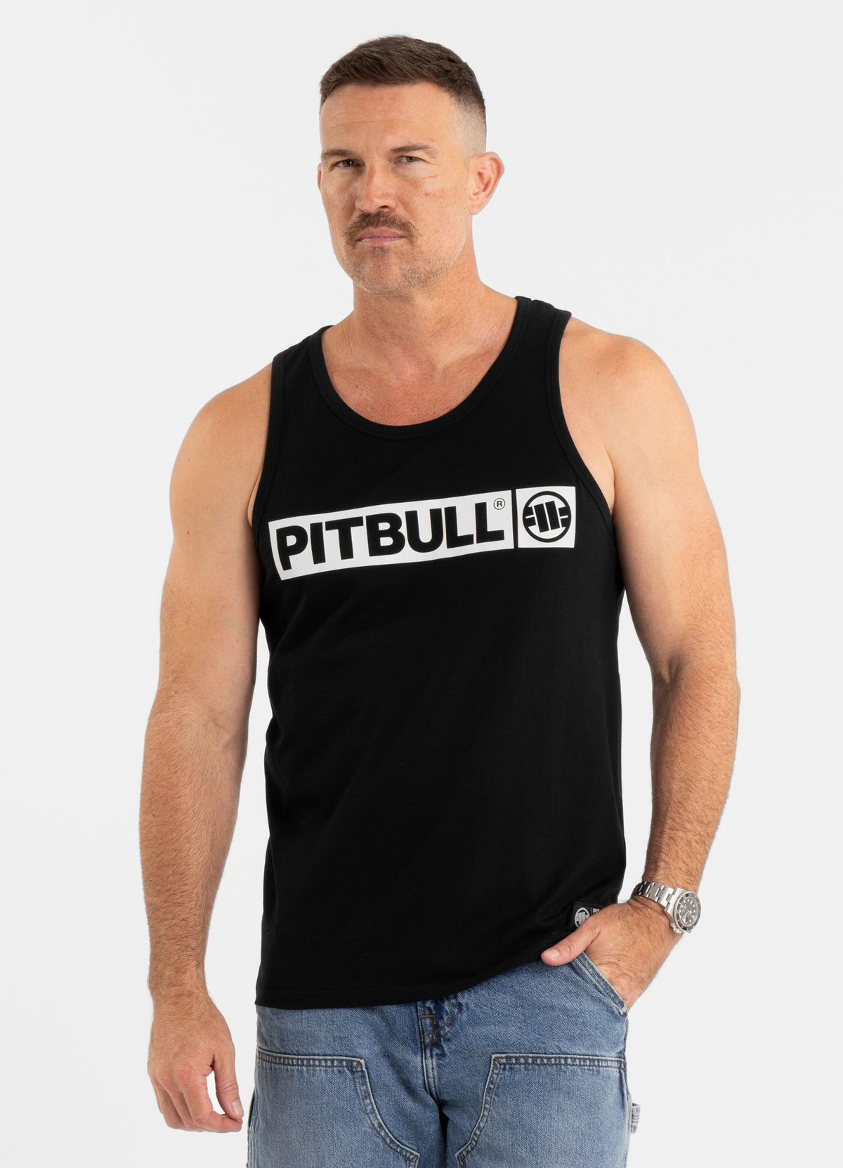 Muška majica bez rukava Slim Fit Hilltop - crna