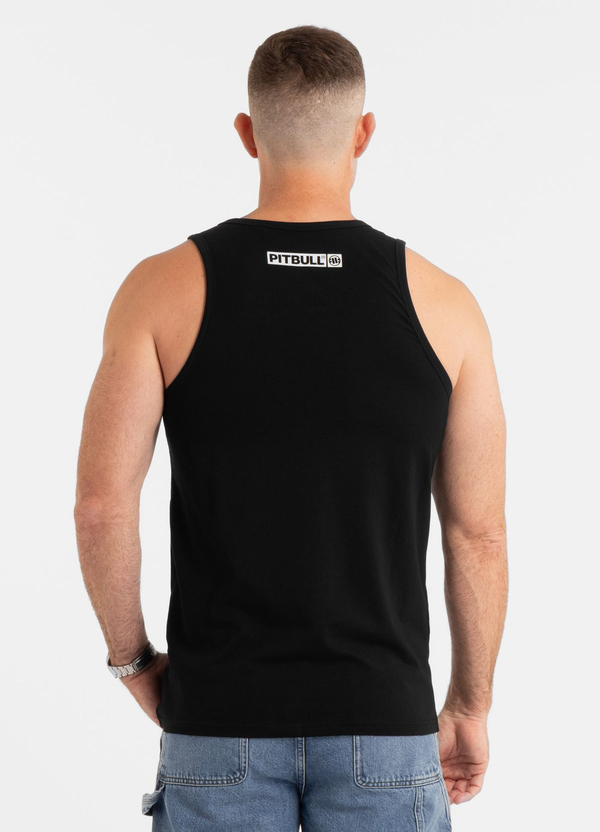 Muška majica bez rukava Slim Fit Hilltop - crna