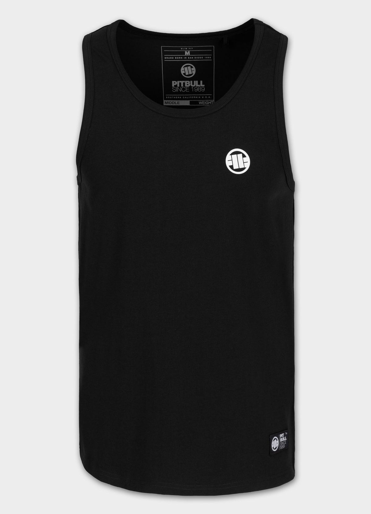 Men's Tank Top Slim Fit Small Logo - Black