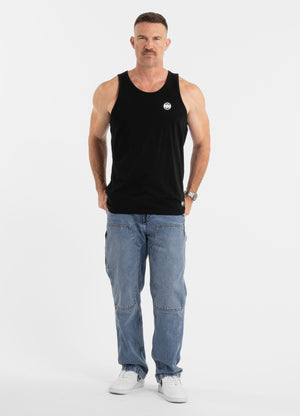 Men's Tank Top Slim Fit Small Logo - Black