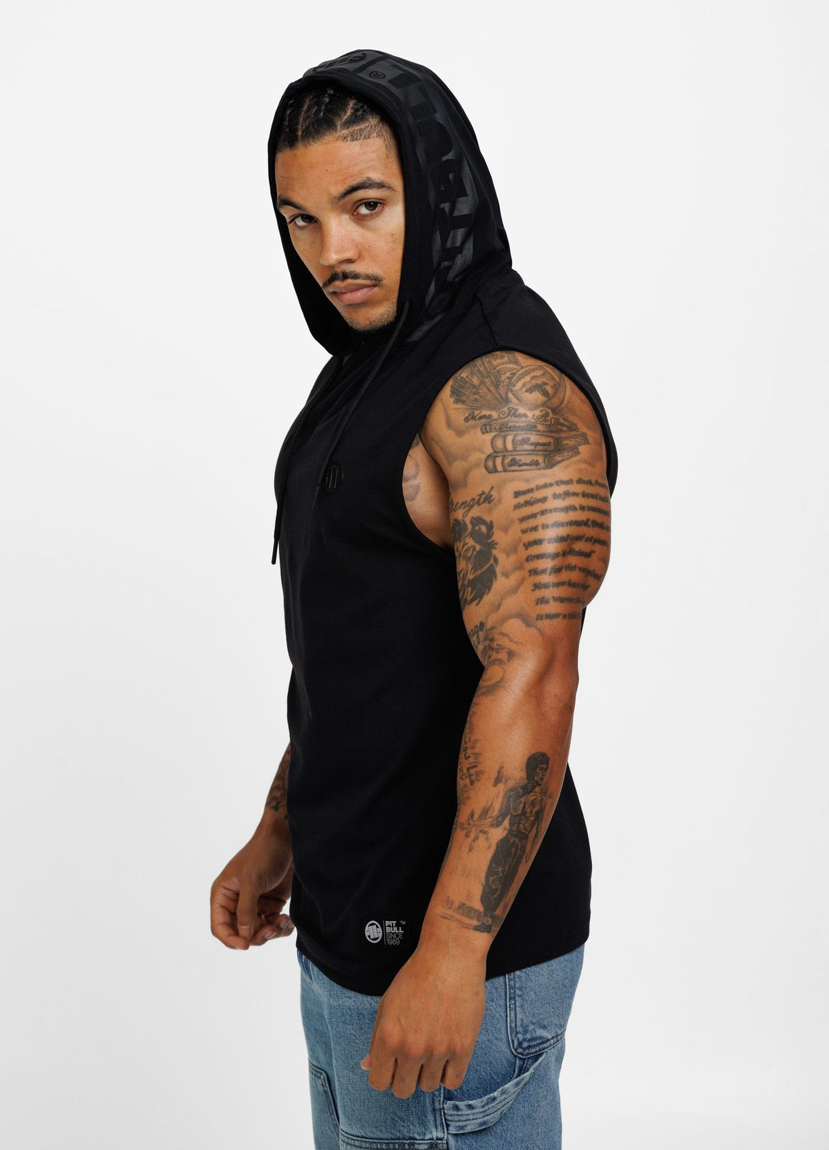 Majica s kapuljačom Spandex Hilltop - crna