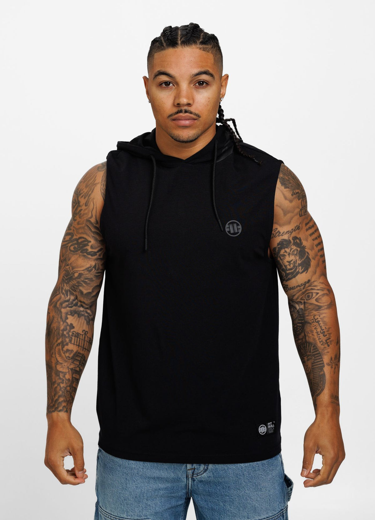 Majica s kapuljačom Spandex Hilltop - crna