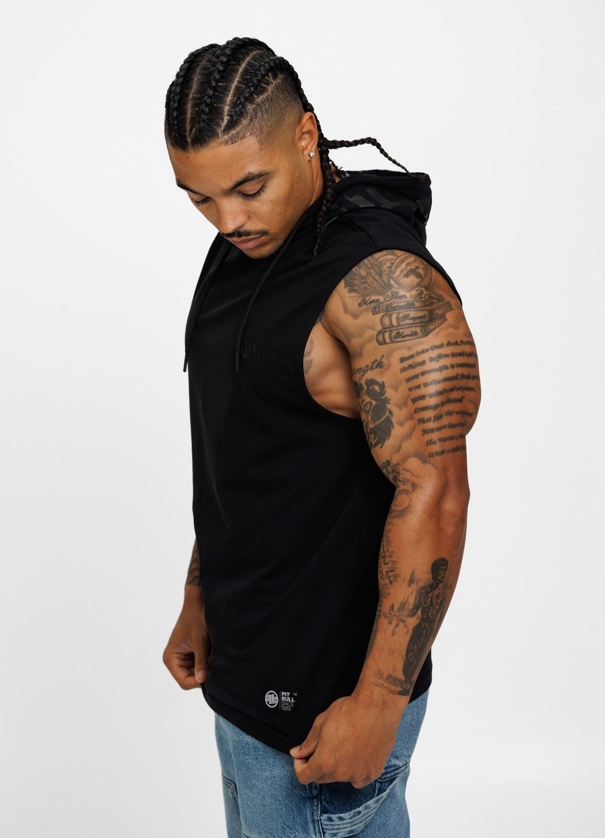 Majica s kapuljačom Spandex Hilltop - crna